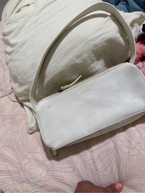 Minimalist White Leather Shoulder Bag Kate spade